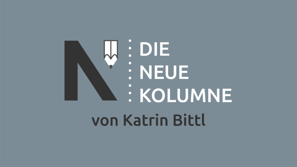 Das Logo von Die Neue Norm auf grauem Grund. Rechts davon steht: Die Neue Kolumne. Unten steht: Von Katrin Bittl.