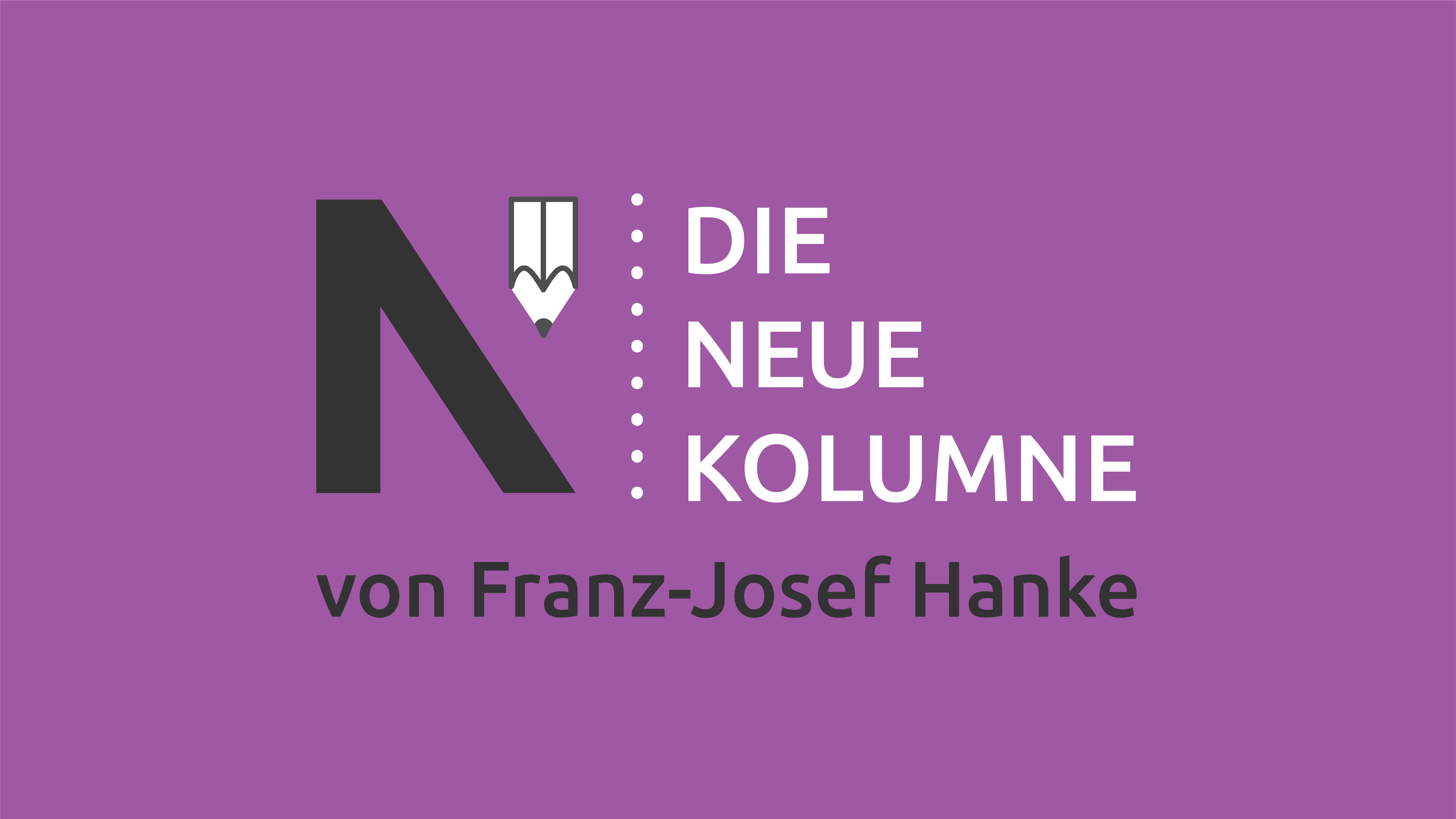 Das Logo von Die Neue Norm auf lila Grund. Rechts davon steht: Die Neue Kolumne. Unten steht: Von Franz-Josef Hanke.