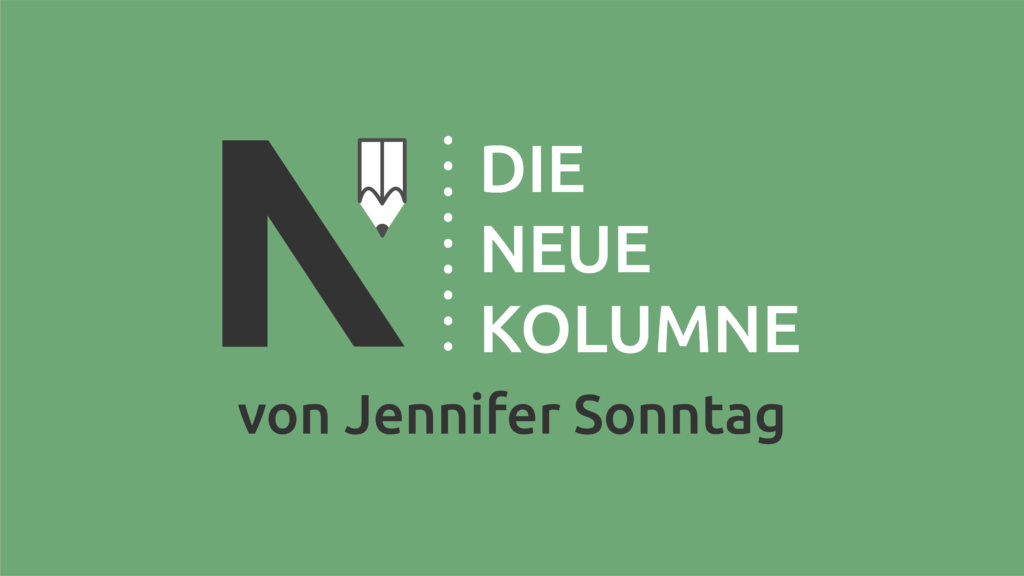 Das Logo von die neue Norm auf grünem Grund. Rechts davon steht: Die Neue Kolumne. Unten steht: Von Jennifer Sonntag.
