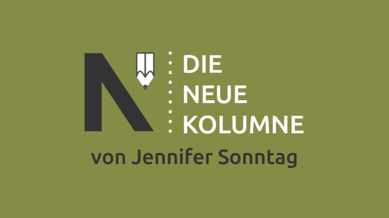 Das Logo von die neue Norm auf grünem Grund. Rechts davon steht: Die Neue Kolumne. Unten steht: Von Jennifer Sonntag.