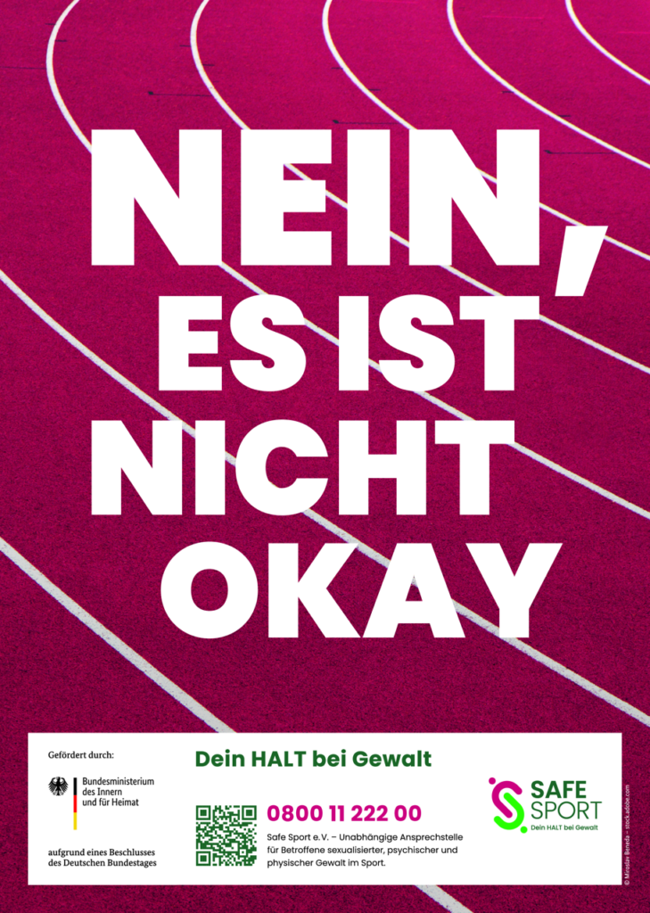 Plakat mit dem großen Schriftzug: Nein, es ist nicht okay.